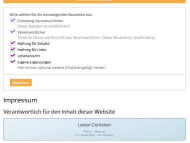 Datenschutz-Baukasten - Auswahl der Bausteine