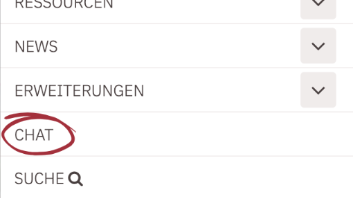 Anzeige Such-Icon in der Mobilansicht