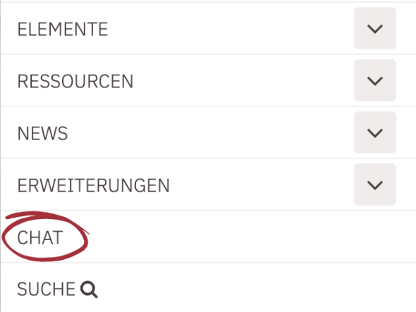 Anzeige Such-Icon in der Mobilansicht