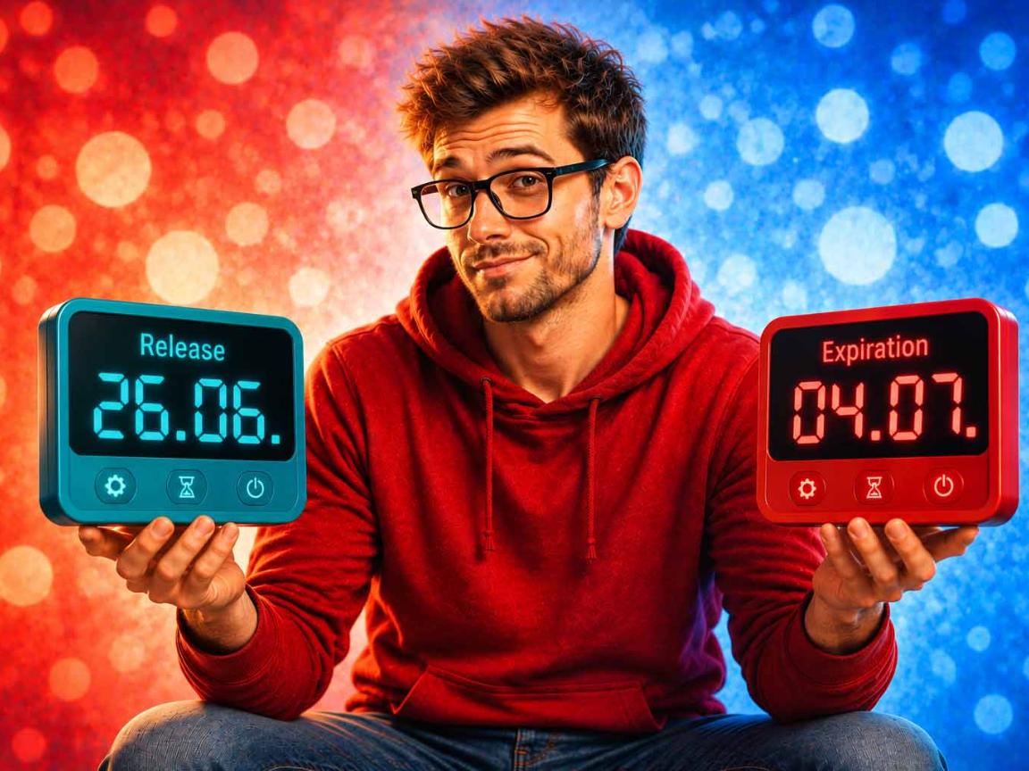 Man with release and expiration date timers